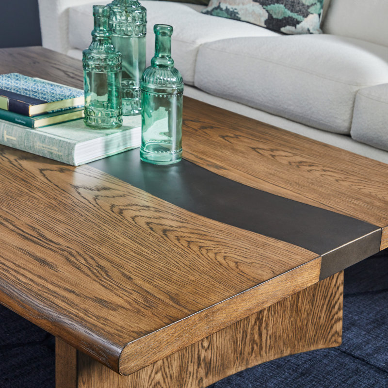 Flexsteel Lyra Rectangular Coffee Table with Two Ottomans